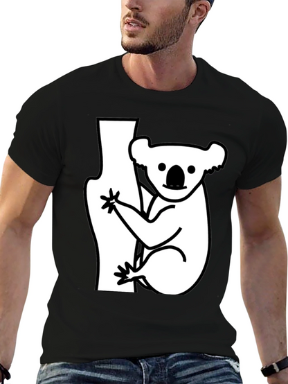 Koala Bear Graphic T-Shirt - Black