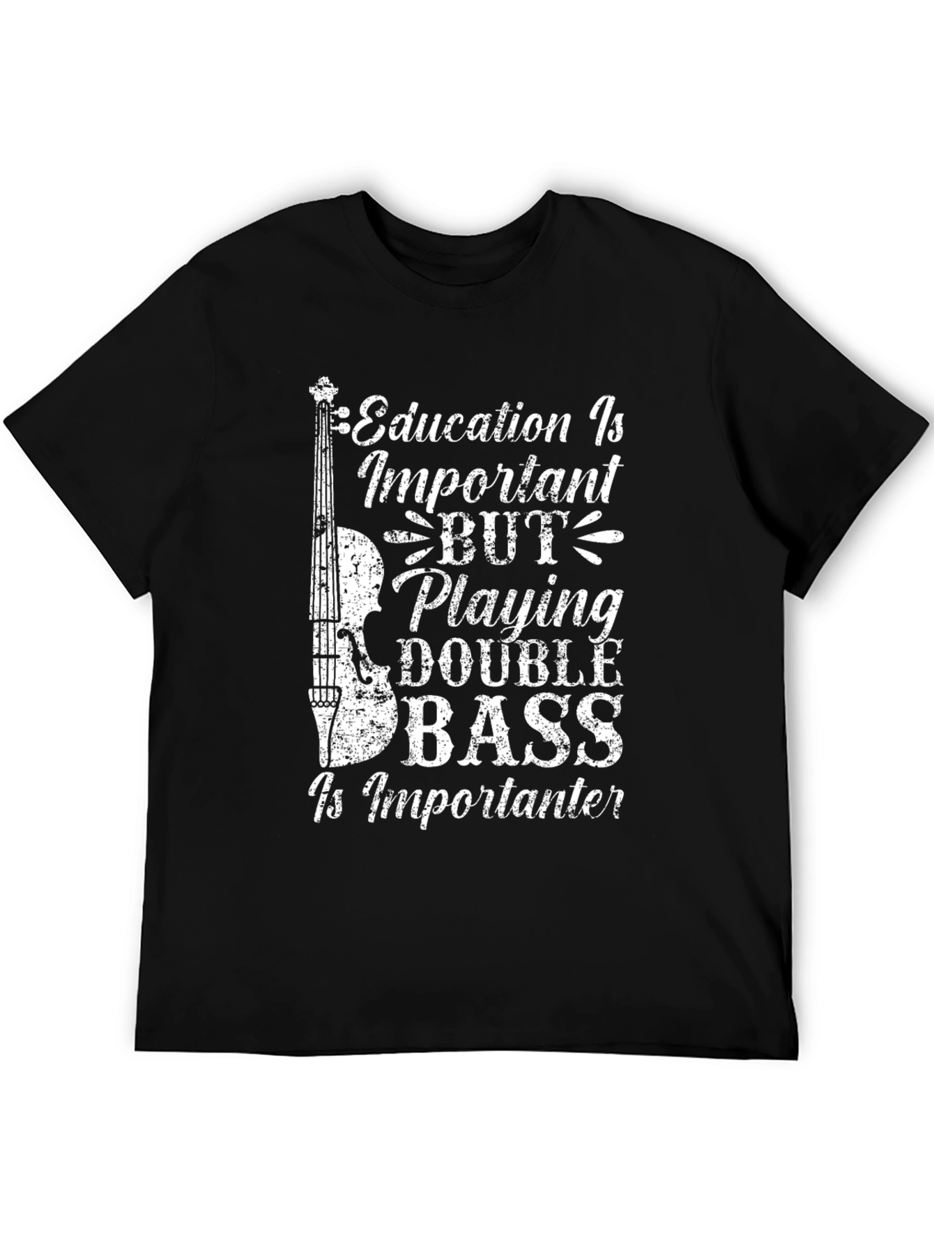Education vs. Double Bass Graphic T-Shirt