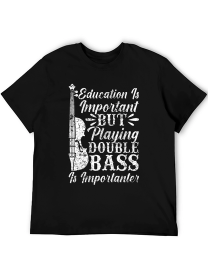 Education vs. Double Bass Graphic T-Shirt