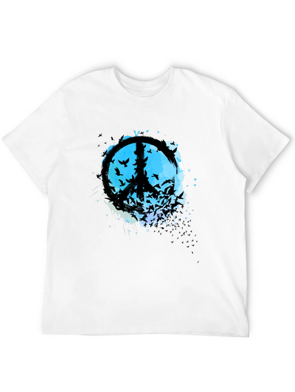 Peace Sign Bird Silhouette Graphic Tee