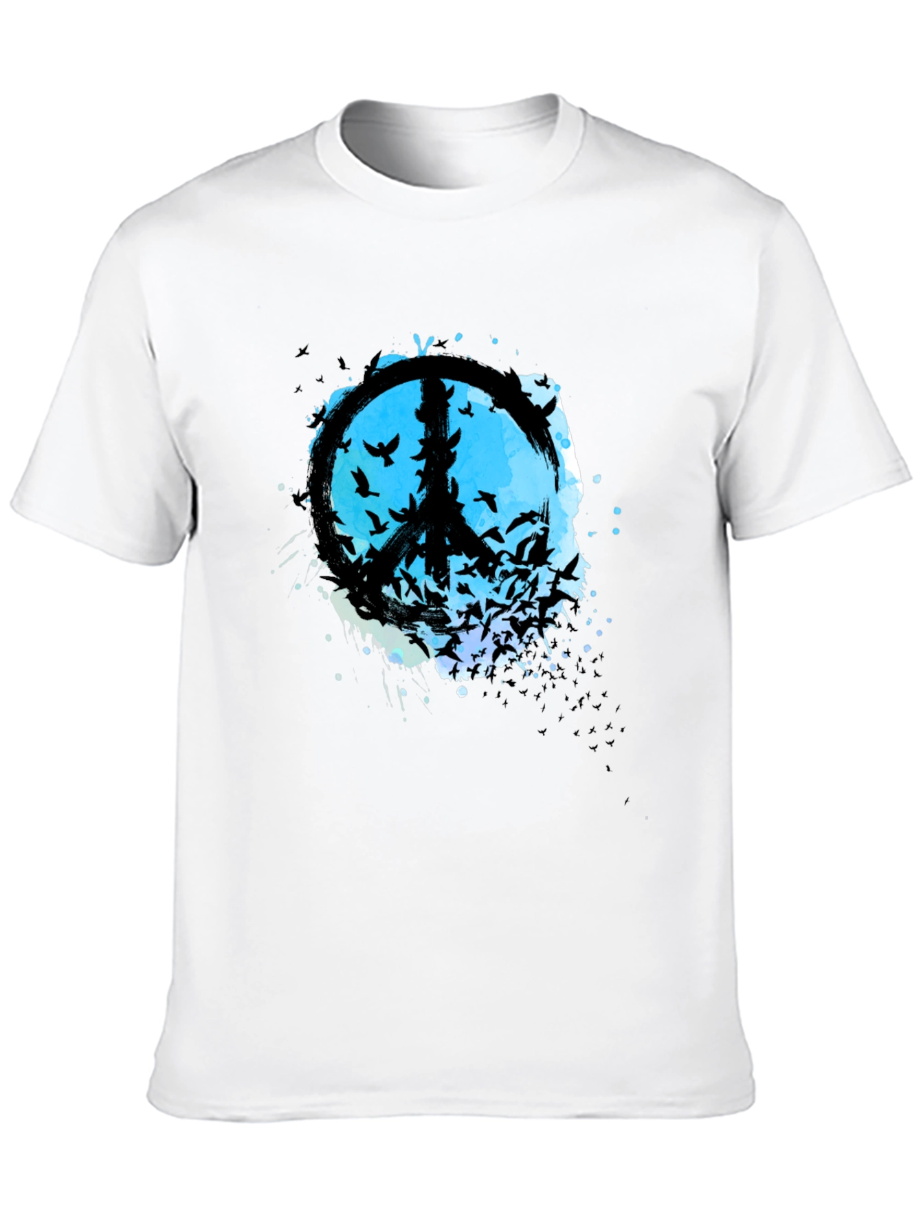 Peace Sign Bird Silhouette Graphic Tee