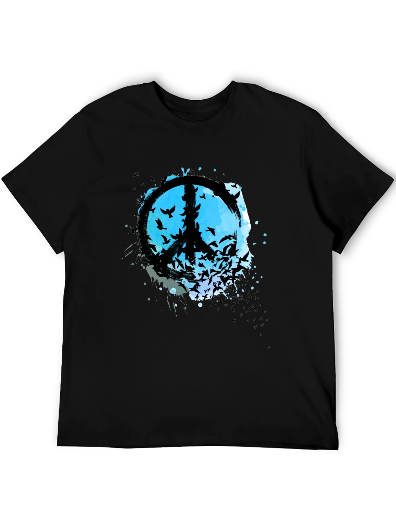 Peace Sign Bird Silhouette Graphic Tee