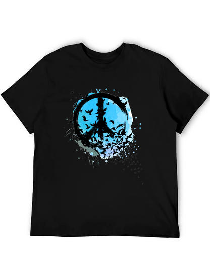 Peace Sign Bird Silhouette Graphic Tee