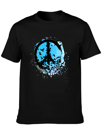Peace Sign Bird Silhouette Graphic Tee