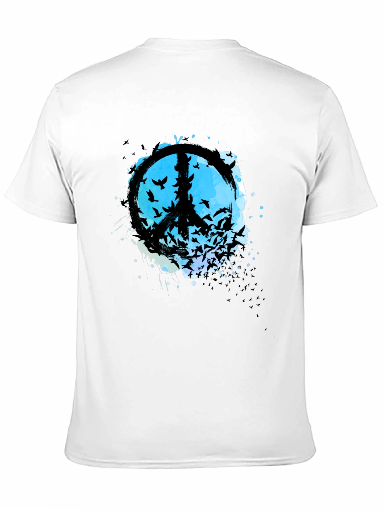 Peace Sign Bird Silhouette Graphic Tee
