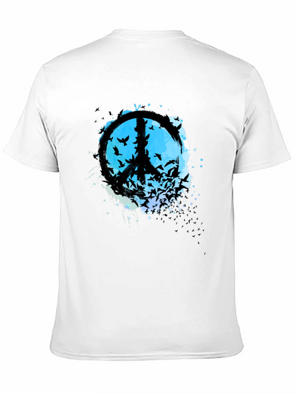 Peace Sign Bird Silhouette Graphic Tee