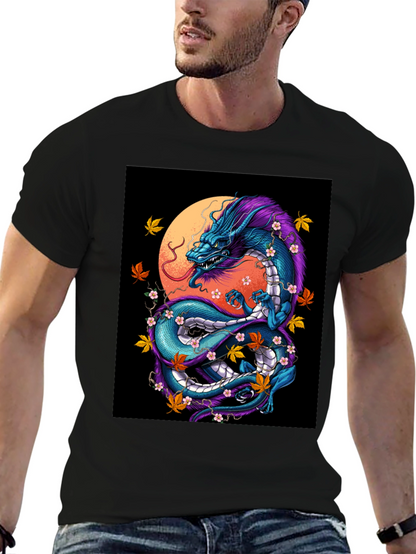 Dragon Graphic Tee - Mens Black T-Shirt