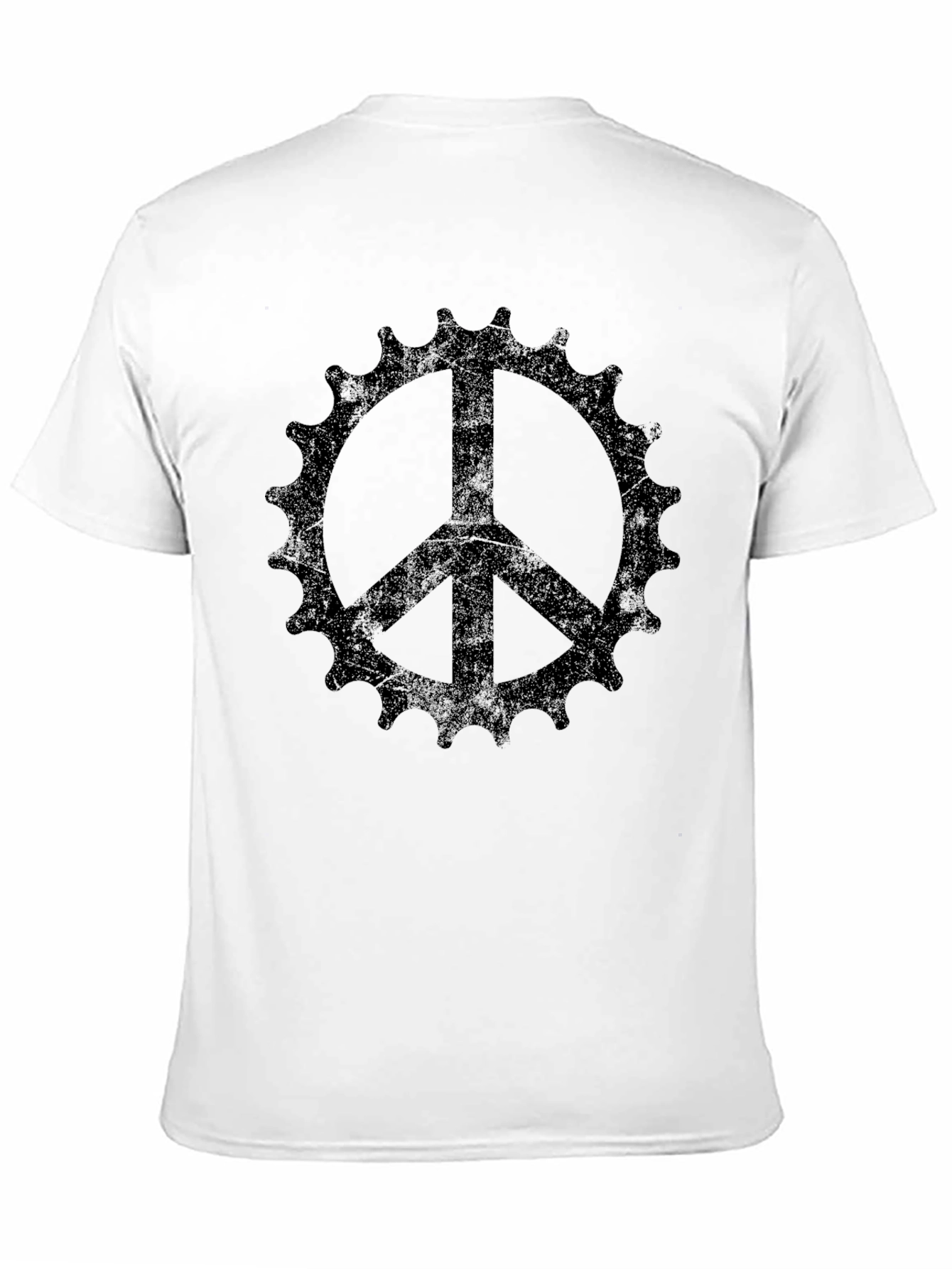Peace Sign Bicycle Sprocket Graphic Tee