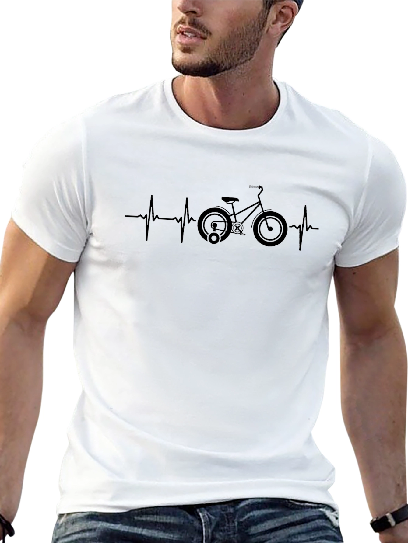Bike Heartbeat T-Shirt - Cycle Lover Tee