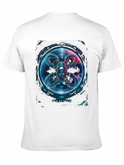 CANCER Abstract Graphic Black T-Shirt