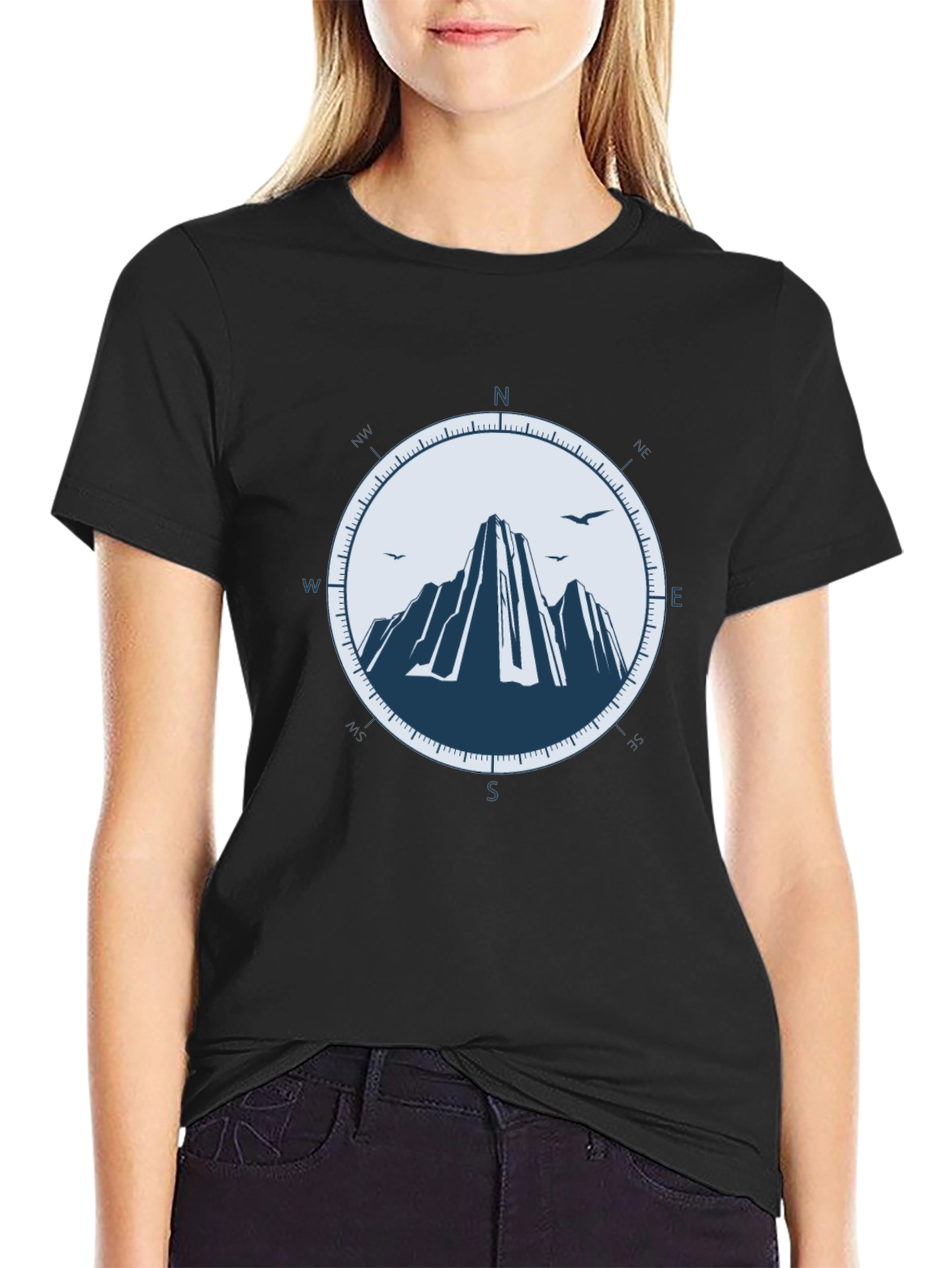 Mountain Compass Graphic Tee - Adventure Awaits