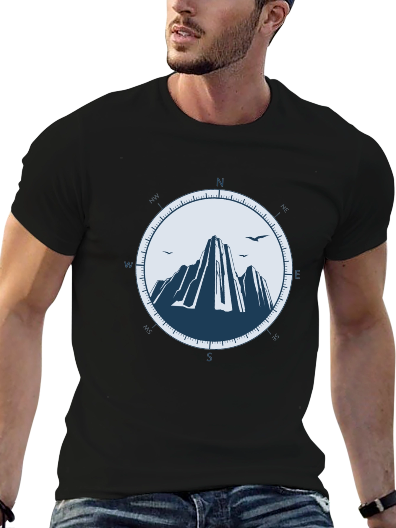 Mountain Compass Graphic Tee - Adventure Awaits