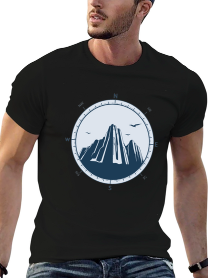 Mountain Compass Graphic Tee - Adventure Awaits