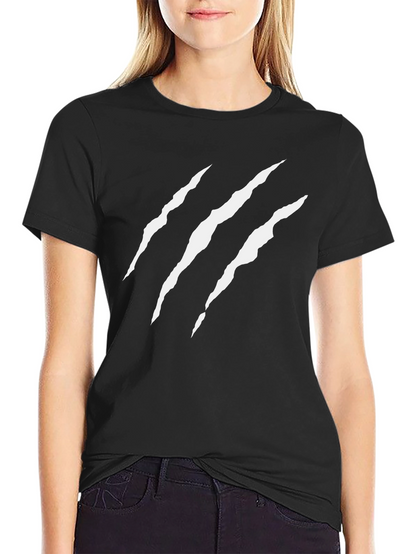 Claw Mark Graphic Black T-Shirt