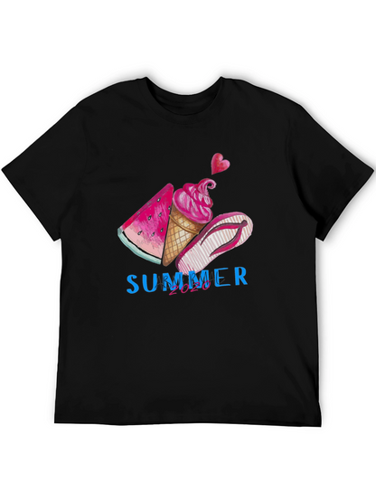 Summer Vibes Graphic Tee - Black