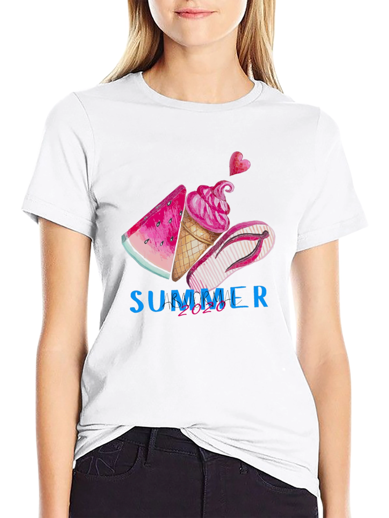 Summer Vibes Graphic Tee - Black