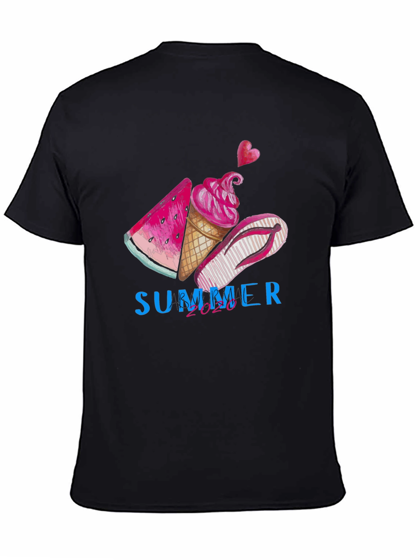 Summer Vibes Graphic Tee - Black