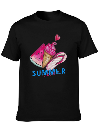 Summer Vibes Graphic Tee - Black