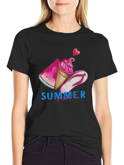 Summer Vibes Graphic Tee - Black