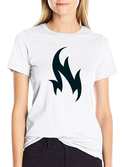 Stylish Black T-Shirt with Flame Design