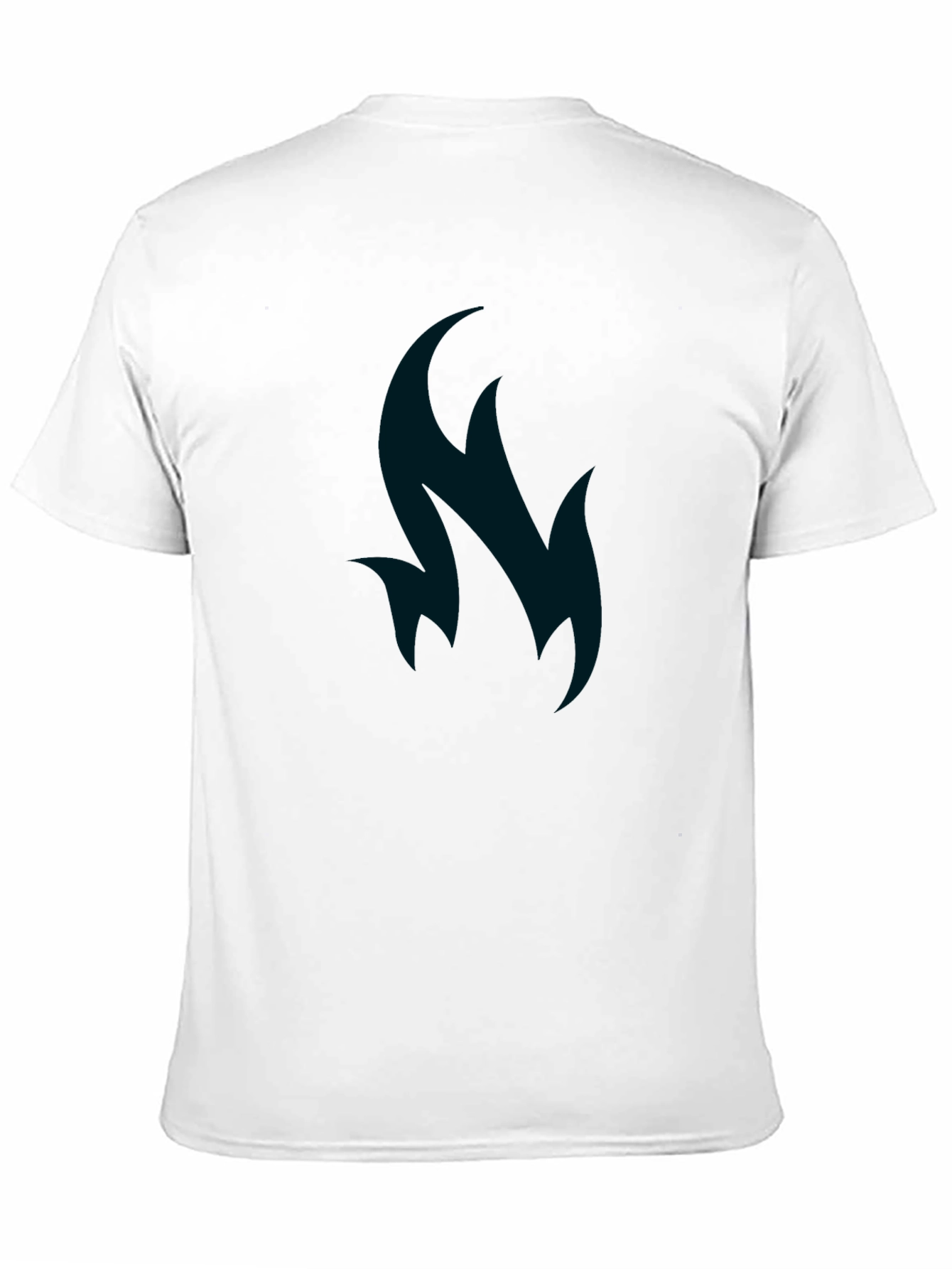 Stylish Black T-Shirt with Flame Design
