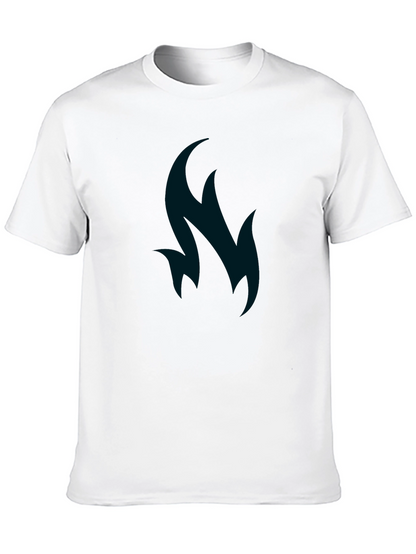 Stylish Black T-Shirt with Flame Design