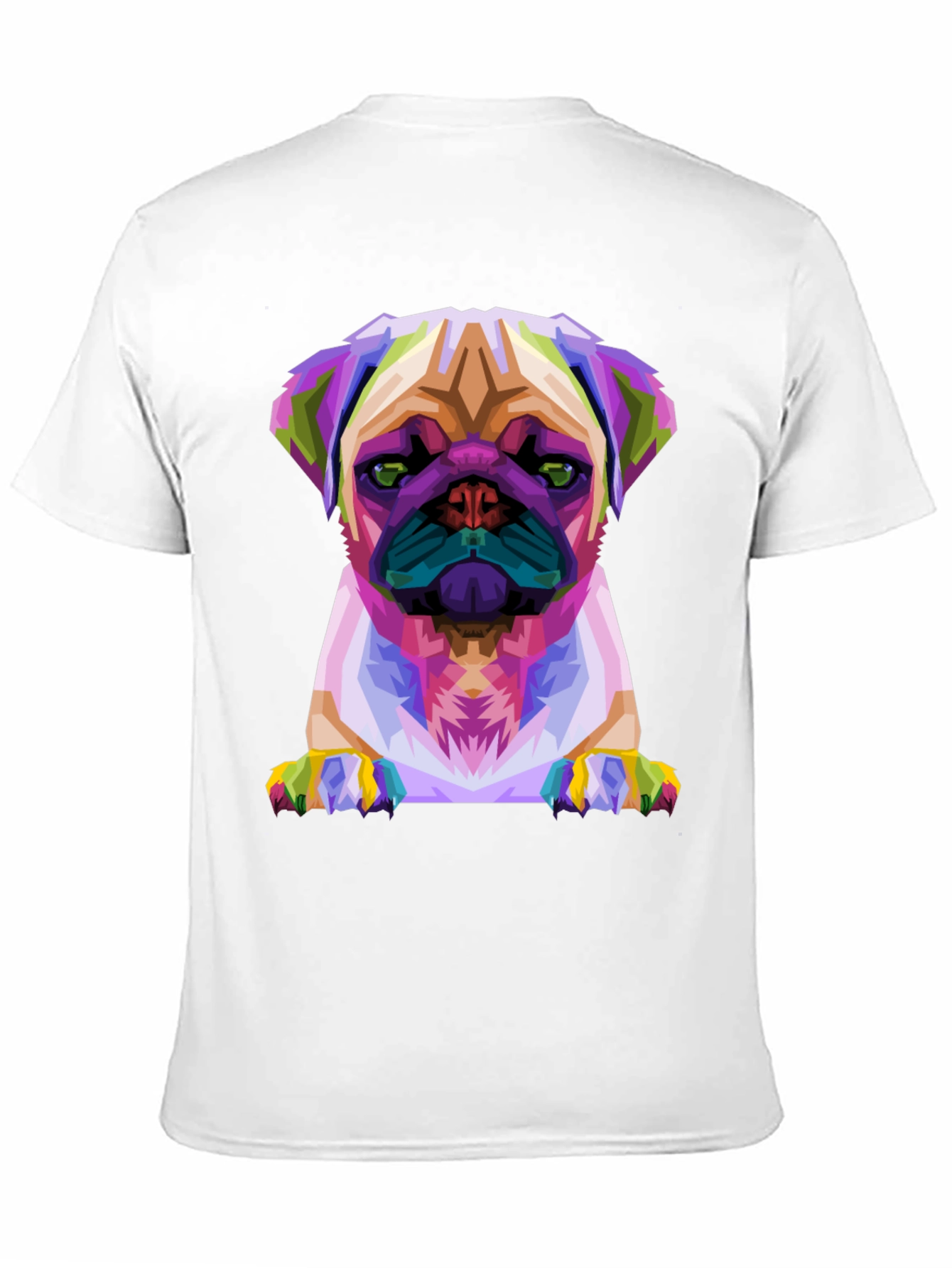 Abstract Pug Graphic Tee - Black