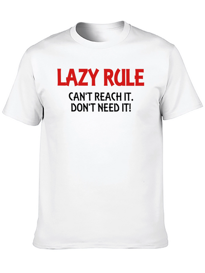 Lazy Rule Graphic Tee - Comfortable Everyday Wear