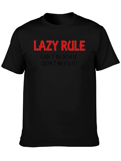 Lazy Rule Graphic Tee - Comfortable Everyday Wear