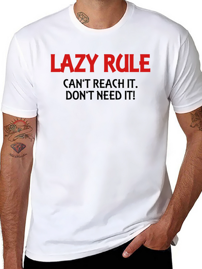 Lazy Rule Graphic Tee - Comfortable Everyday Wear