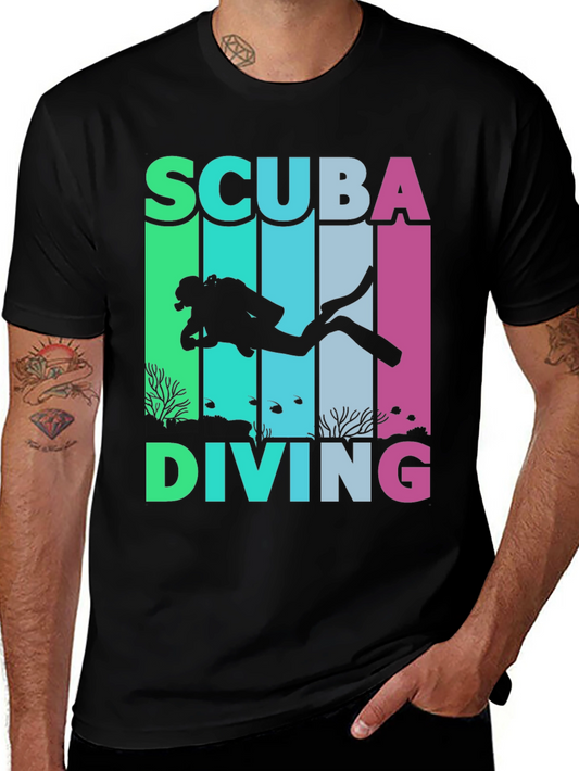 Scuba Diving T-Shirt - Diver Silhouette Graphic Tee