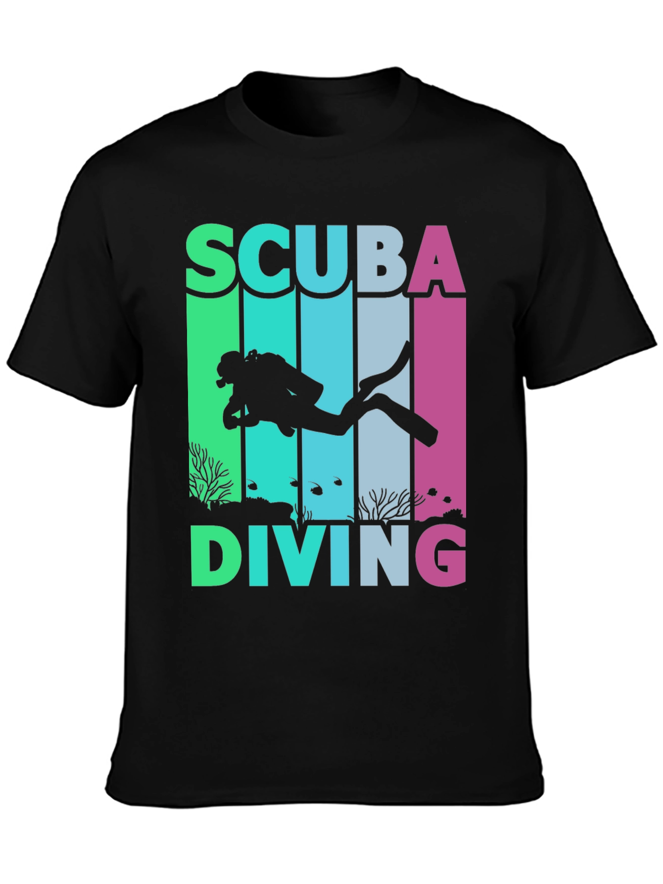 Scuba Diving T-Shirt - Diver Silhouette Graphic Tee