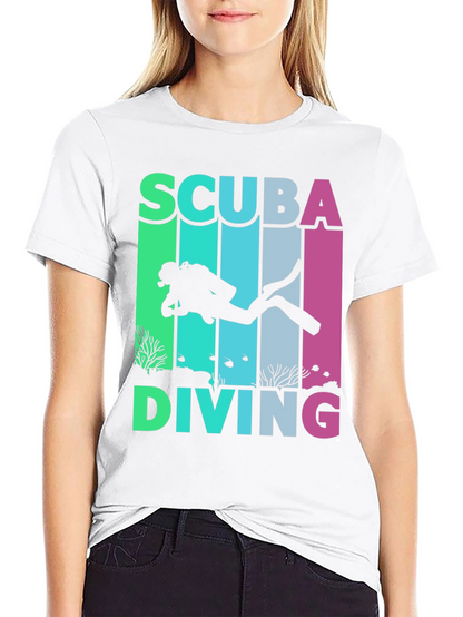 Scuba Diving T-Shirt - Diver Silhouette Graphic Tee