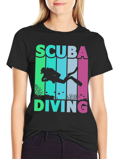 Scuba Diving T-Shirt - Diver Silhouette Graphic Tee