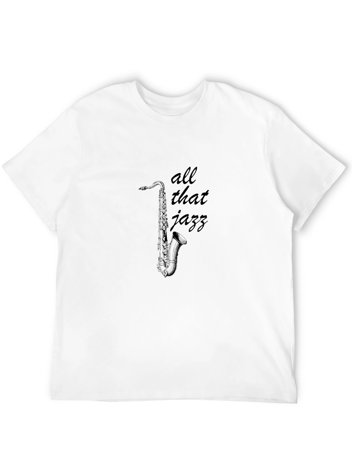 All That Jazz Saxophone Graphic Tee - Black