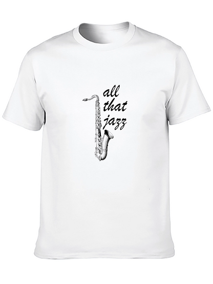 All That Jazz Saxophone Graphic Tee - Black