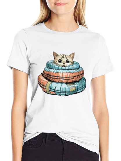 Cat in Life Preserver T-Shirt