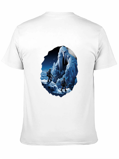 Ice Climbers Graphic Tee - Black Crew Neck T-Shirt