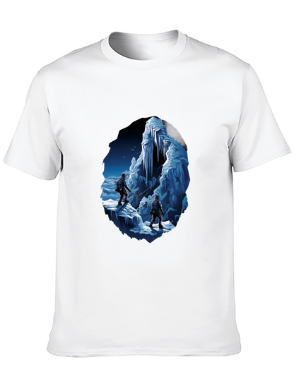 Ice Climbers Graphic Tee - Black Crew Neck T-Shirt