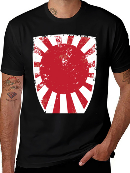 Rising Sun Graphic Tee - Distressed Print