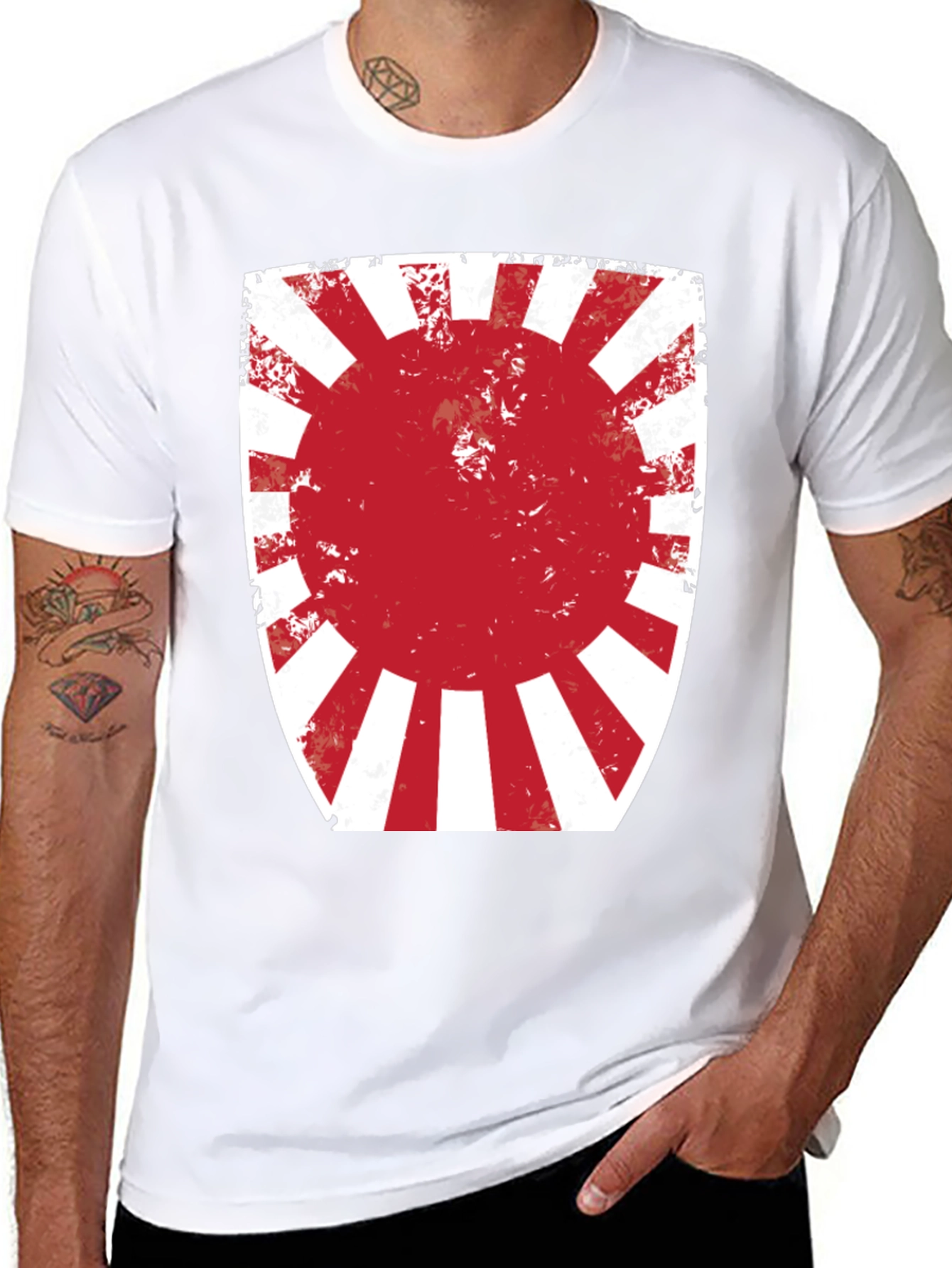 Rising Sun Graphic Tee - Distressed Print