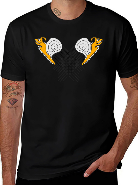 Fun Snail Graphic Tee - Black Casual T-Shirt