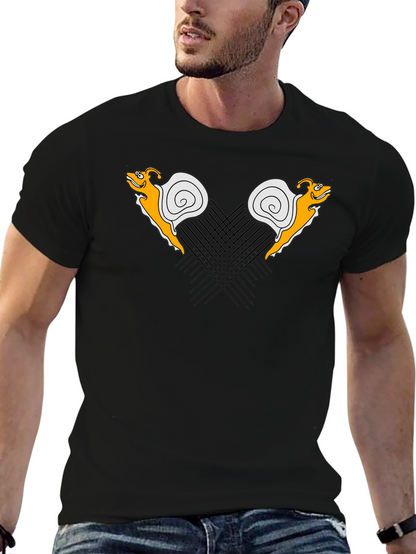 Fun Snail Graphic Tee - Black Casual T-Shirt