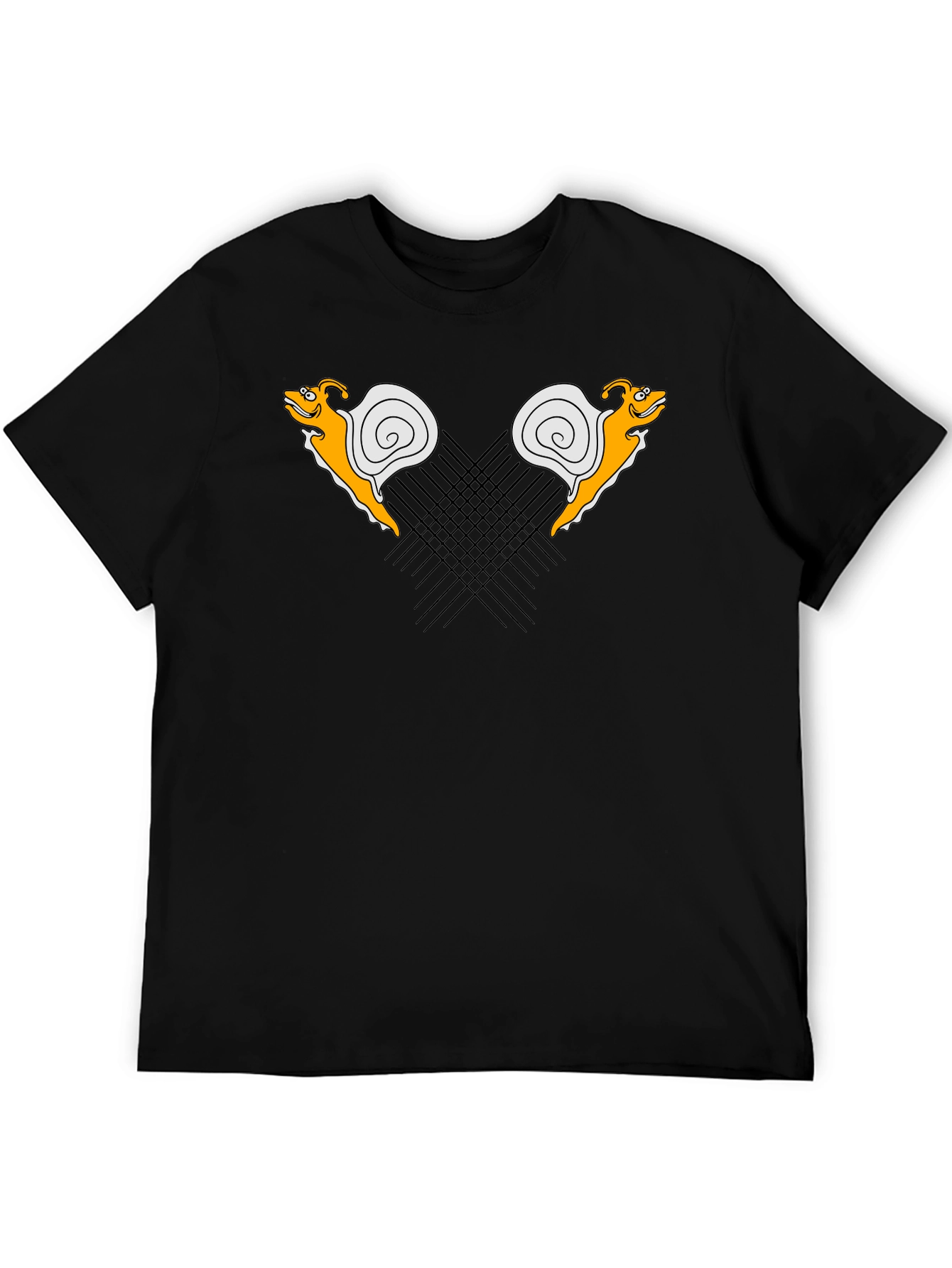 Fun Snail Graphic Tee - Black Casual T-Shirt