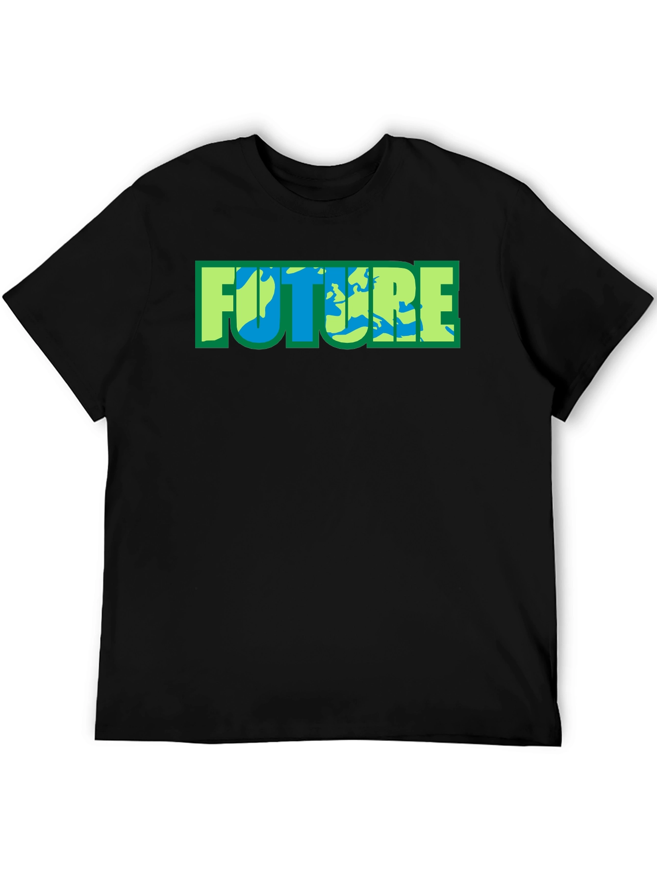 Earth Future Graphic Tee - Black Cotton Blend