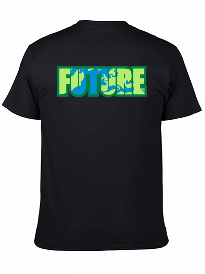 Earth Future Graphic Tee - Black Cotton Blend