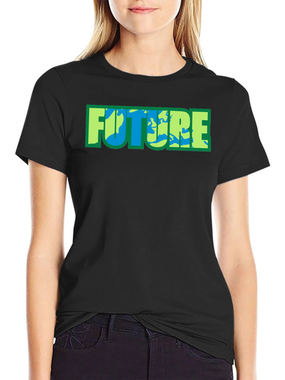 Earth Future Graphic Tee - Black Cotton Blend