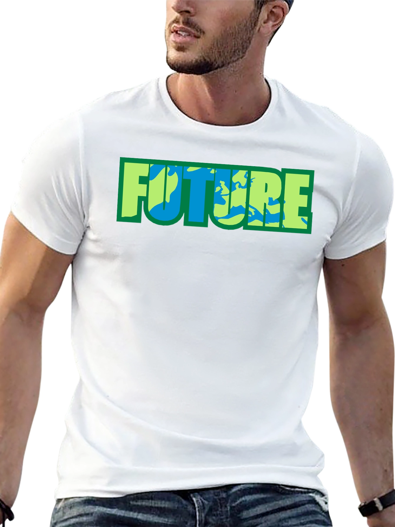 Earth Future Graphic Tee - Black Cotton Blend
