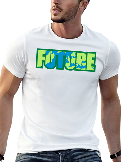 Earth Future Graphic Tee - Black Cotton Blend