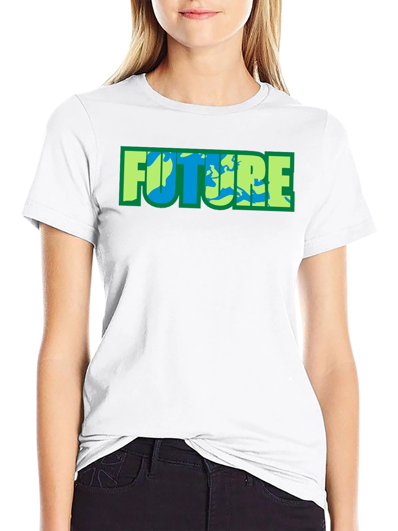 Earth Future Graphic Tee - Black Cotton Blend